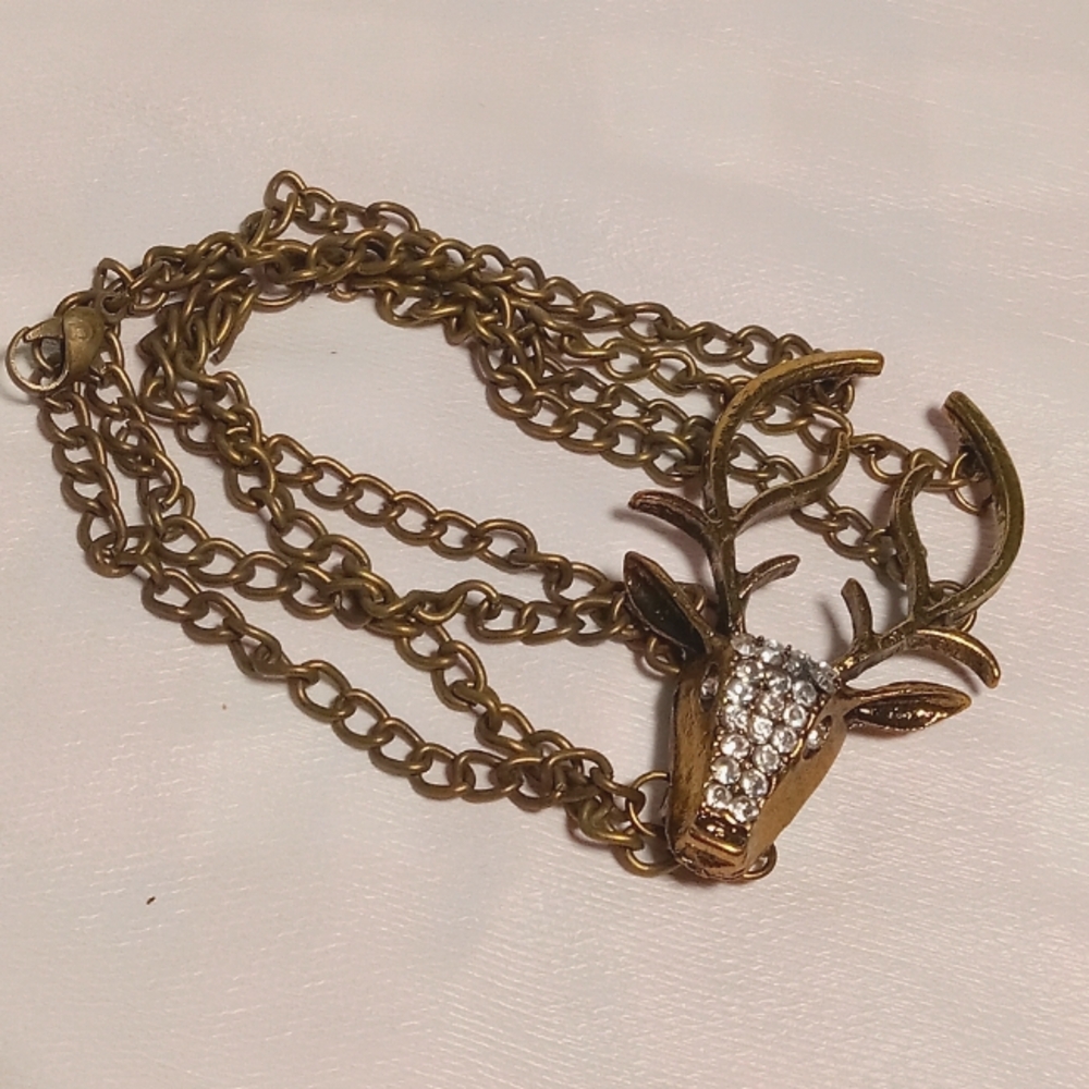 dear head Bronzetone bracelet